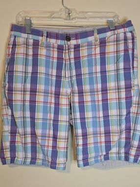Tommy Bahama Plaid Reversible Cotton Shorts